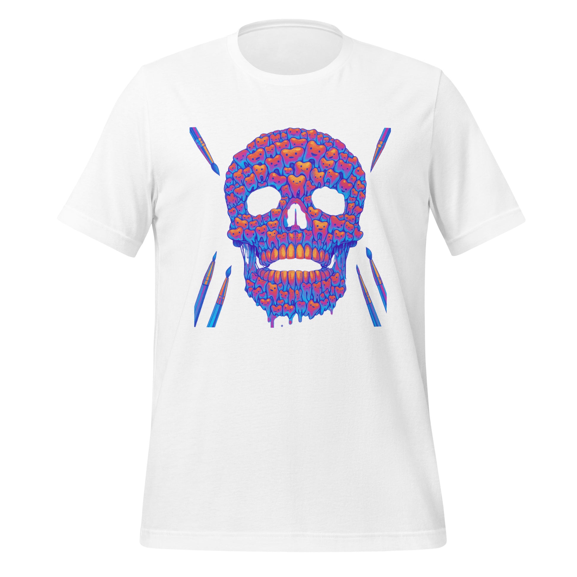 Women's Skull Graphic Tee - Funny Gothic Halloween T-Shirt, Loose Fit Casual Top, Mint Green XX-Large